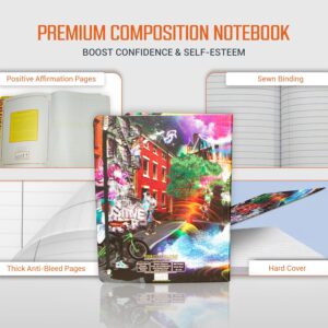 positive paper composition notebook